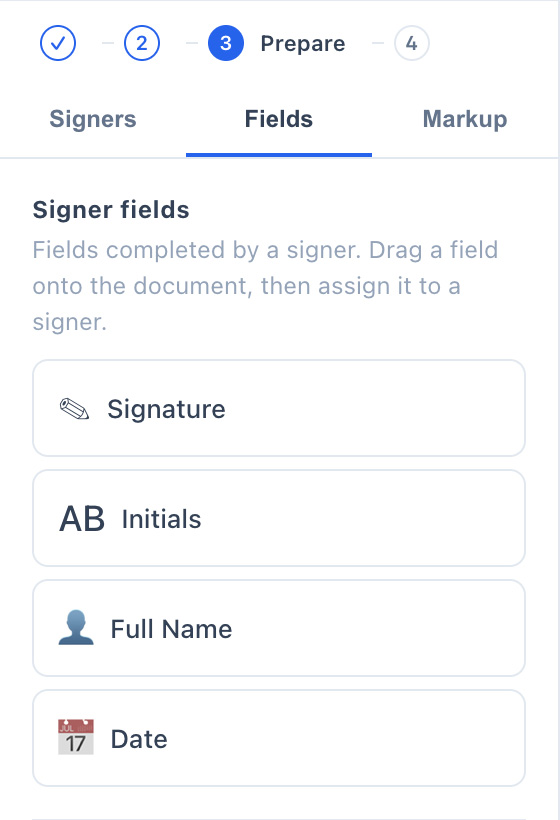 Vukorix E-Sign editor with signature, date and name fields placed on the PDF